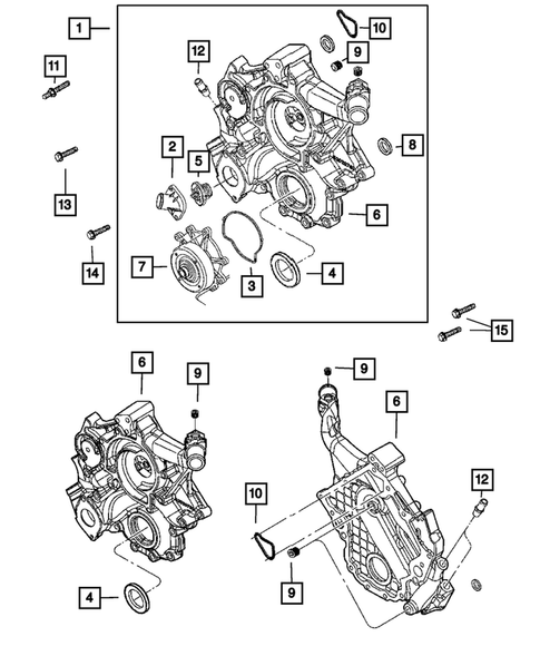 Timing Belt/Chain and Cover and Balance Shaft for 2008 Jeep Commander #0