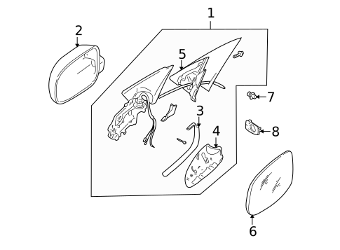 Outside Mirrors for 2004 Volkswagen Golf #1