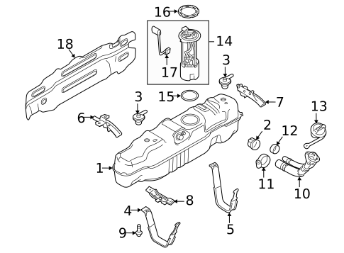 Fuel System Components for 2016 Ford F-250 Super Duty #1