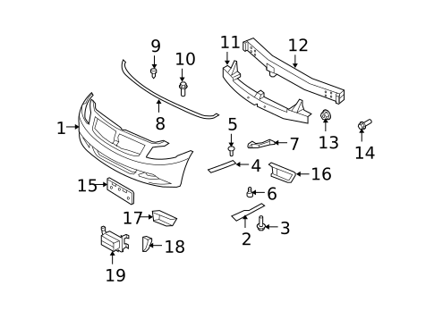 Bumper & Components - Front for 2008 INFINITI G35 #0