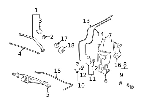 Wiper & Washer Components for 2011 Chevrolet Suburban 1500 #0