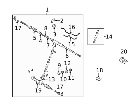 Steering Gear & Linkage for 2009 Hyundai Sonata #0