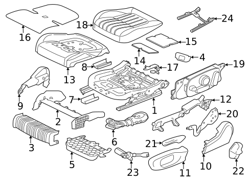 Front Seat Components for 2017 Jaguar XF #2