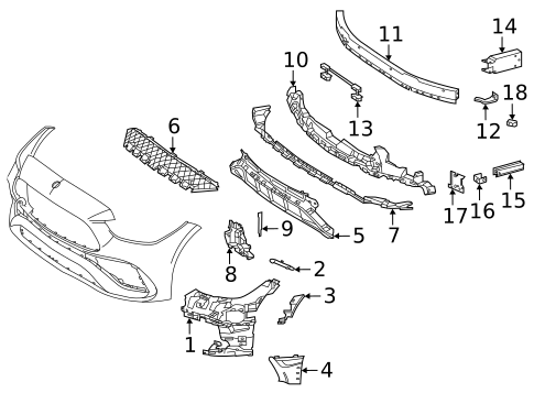 Bumper & Components - Front for 2025 Mercedes-Benz CLE 300 #6