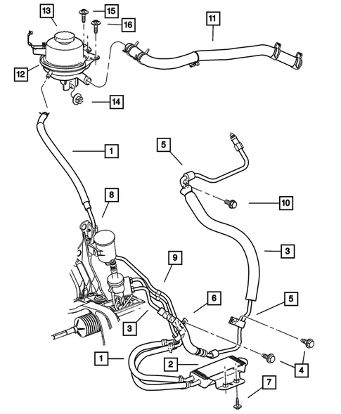 Power Steering Hoses for 2002 Chrysler Voyager #0