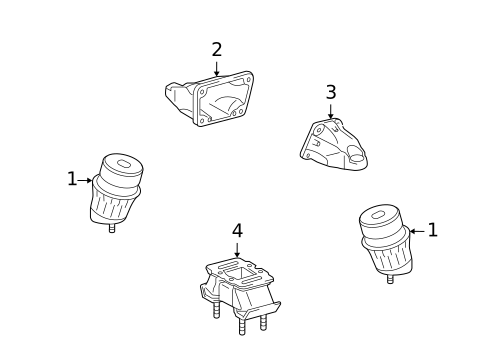 Engine & Trans Mounting for 2009 Lexus GS350 #1