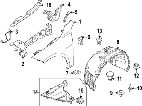Fender & Components for 2025 BMW 228 xDrive Gran Coupe #0