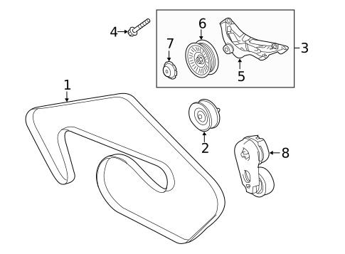 Belts & Pulleys for 2020 Jaguar F-Type #8