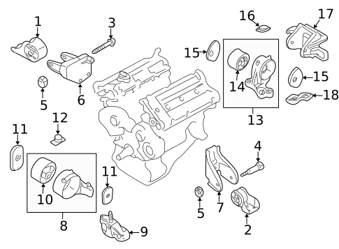 Engine & Trans Mounting for 2005 Kia Sedona #0