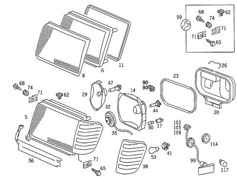 Lighting Unit for 1988 Mercedes-Benz 300E #0