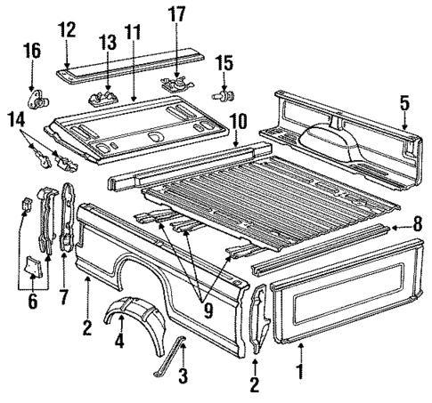 Tailgate for 1990 Ford F-350 #0