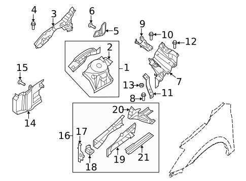 Fender & Components for 2009 Nissan Altima #5