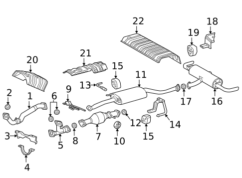 Exhaust Components for 2022 Lexus RX350 #0
