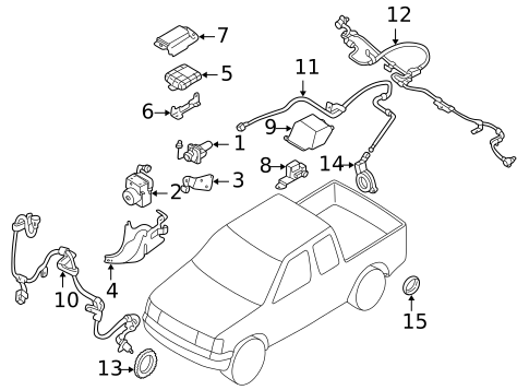 ABS Components for 2002 Nissan Frontier #0