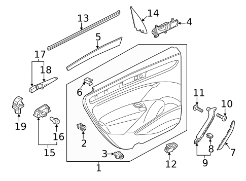 Interior Trim - Rear Door for 2022 Volkswagen Passat #0