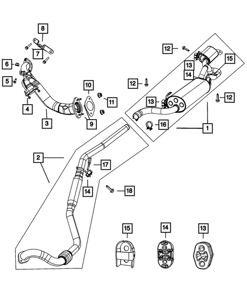 Exhaust System for 2009 Chrysler Town & Country #0