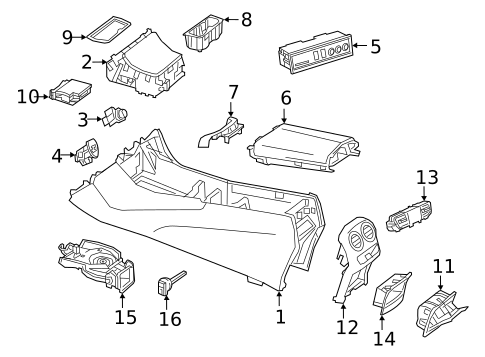 Console for 2021 Mercedes-Benz GLC43 AMG #1