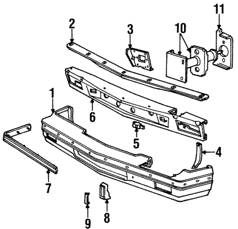 Bumper & Components - Front for 1984 Chrysler E Class #0