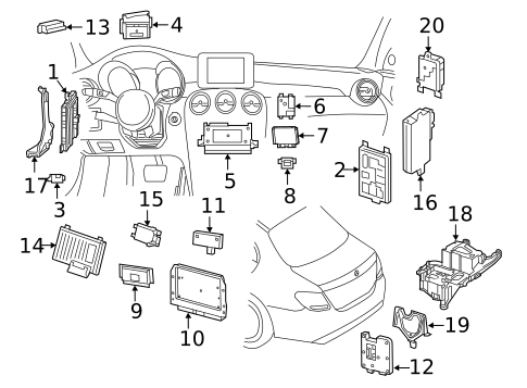 Electrical Components for 2021 Mercedes-Benz E 450 #1
