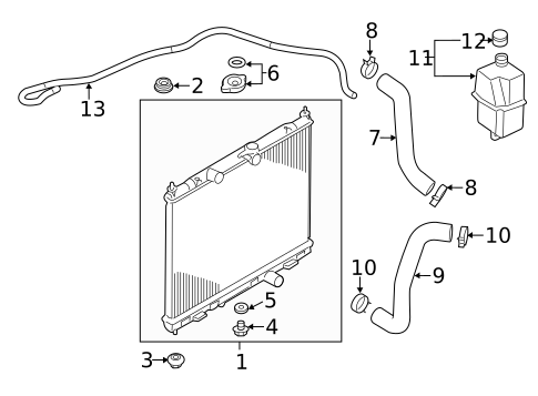 Radiator & Components for 2017 Nissan NV200 #1