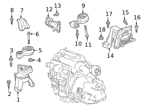 Engine & Trans Mounting for 2019 Honda Accord #0