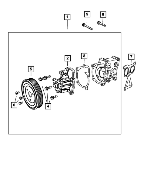 Water Pump and Related Parts for 2021 Jeep Renegade #0