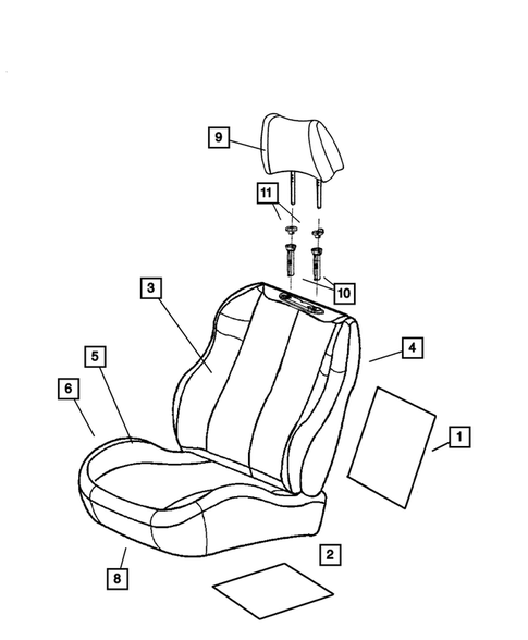Front Seats and Attaching Parts for 2003 Jeep Grand Cherokee #3