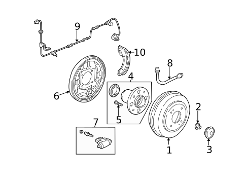 Rear Brakes for 2004 Honda Civic #1