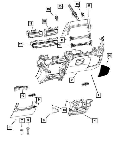 Instrument Panel for 2019 Jeep Wrangler #3