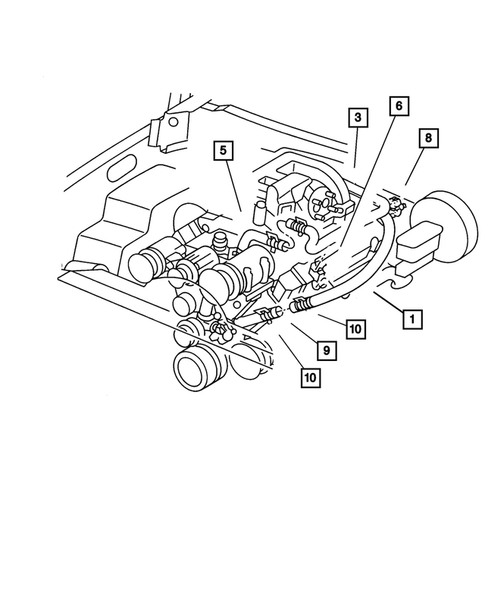 Air Conditioner and Heater Plumbing for 2001 Dodge Ram 2500 #9