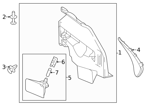 Interior Trim - Trunk for 2014 Mercedes-Benz SLK55 AMG #0