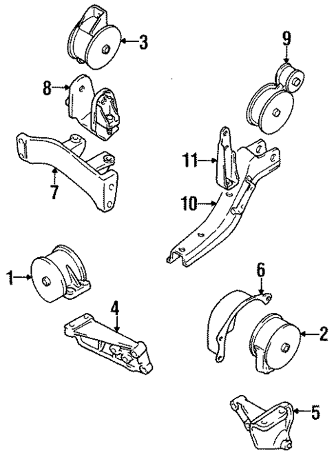 Engine & Trans Mounting for 2001 Chevrolet Metro #0