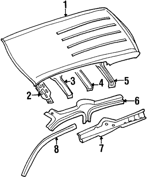 Roof & Components for 1999 Mercury Villager #0