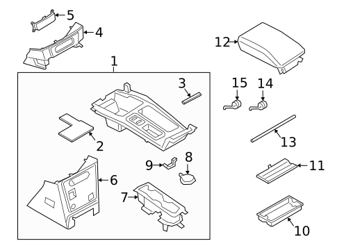 Front Console for 2022 Ford Police Interceptor Utility #1