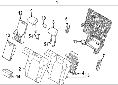 Rear Seat Components for 2025 Genesis Electrified GV70 #0