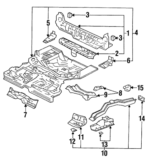 Rear Body for 1992 Honda Accord #1