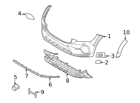 Bumper & Components - Front for 2021 Volvo XC60 #8