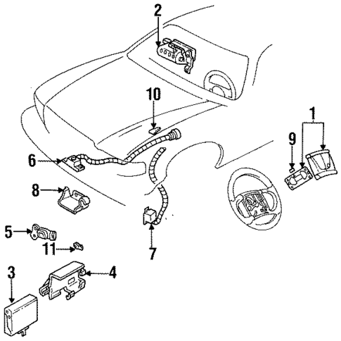 Air Bag Components for 1991 Buick Park Avenue #0