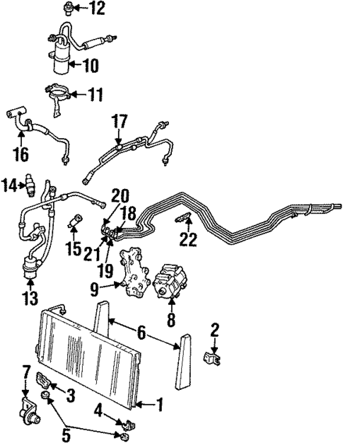 Condenser, Compressor & Lines for 1999 Mercury Villager #0