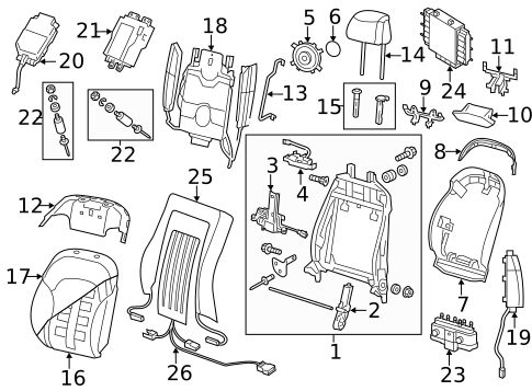 Front Seat Components for 2012 Audi A8 Quattro #1