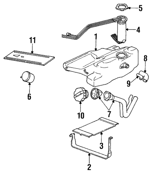Fuel System Components for 1993 Saturn SC2 #0