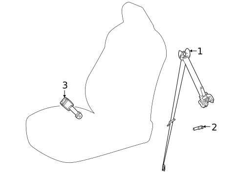 Seat Belt for 2022 Toyota Highlander #3
