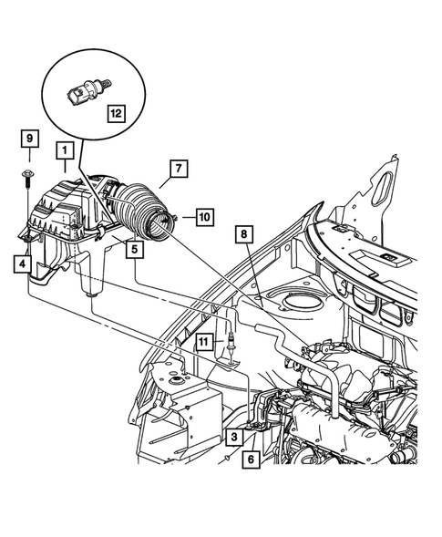 Air Cleaner for 2005 Chrysler Town & Country #0