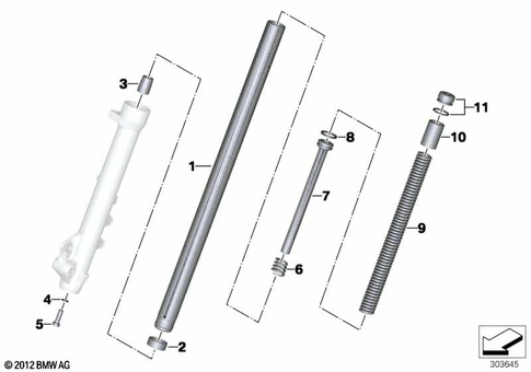 Telescopic Forks, Telelever for 2011 BMW-Motorrad G 650 GS Sertao #2