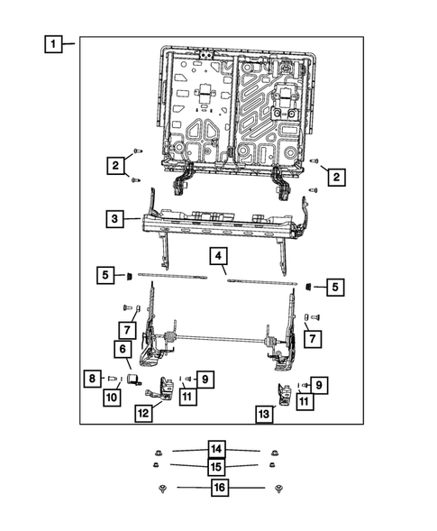Rear Seats - Third Row Adjusters, Recliners, Shields and Risers for 2022 Jeep Grand Wagoneer #5