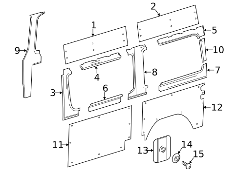 Interior Trim - Side Panel for 2019 Mercedes-Benz Sprinter 4500 #5