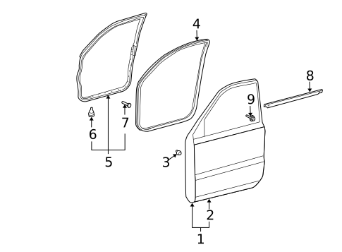 Door & Components for 2006 Lexus GX470 #1
