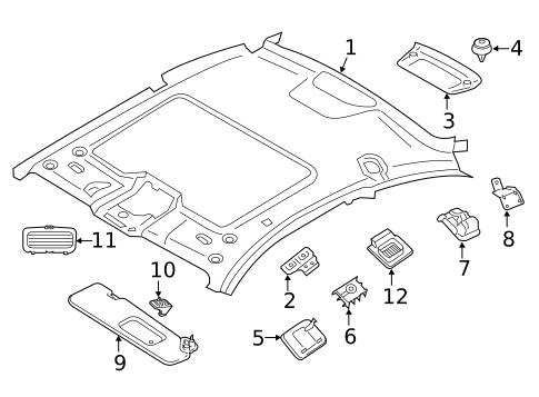 Interior Trim - Roof for 2014 BMW M6 #0