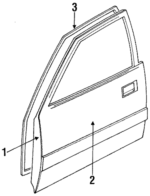 Door & Components for 1991 Nissan Stanza #1