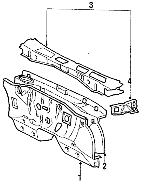 Cowl for 1990 Toyota Tercel #1